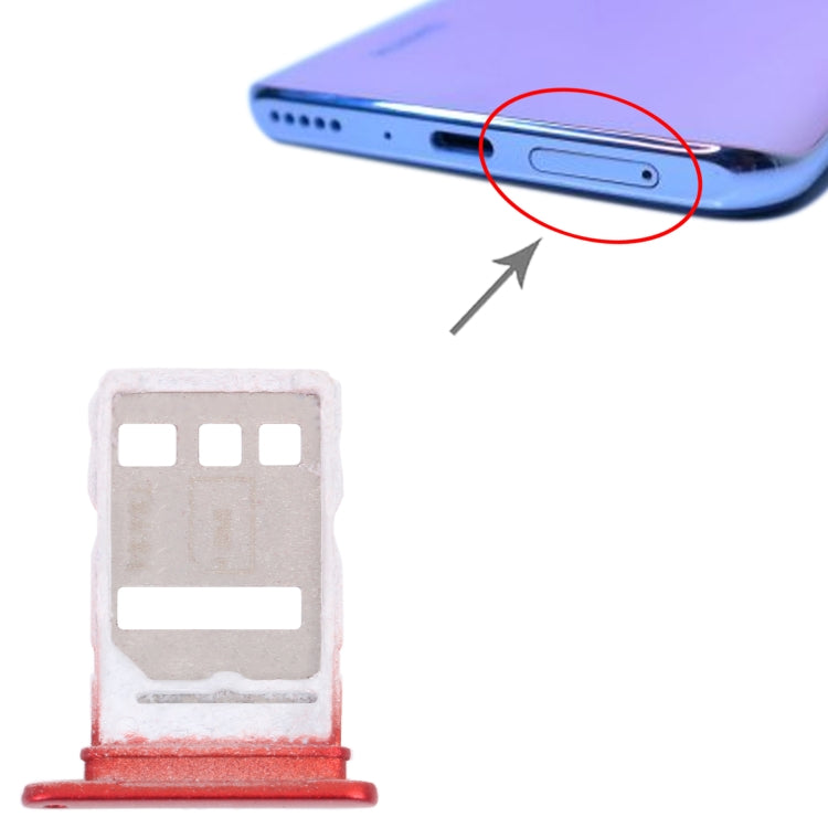 SIM Card Tray + SIM/NM Card Tray for Huawei Y9a(Red) by buy2fix
