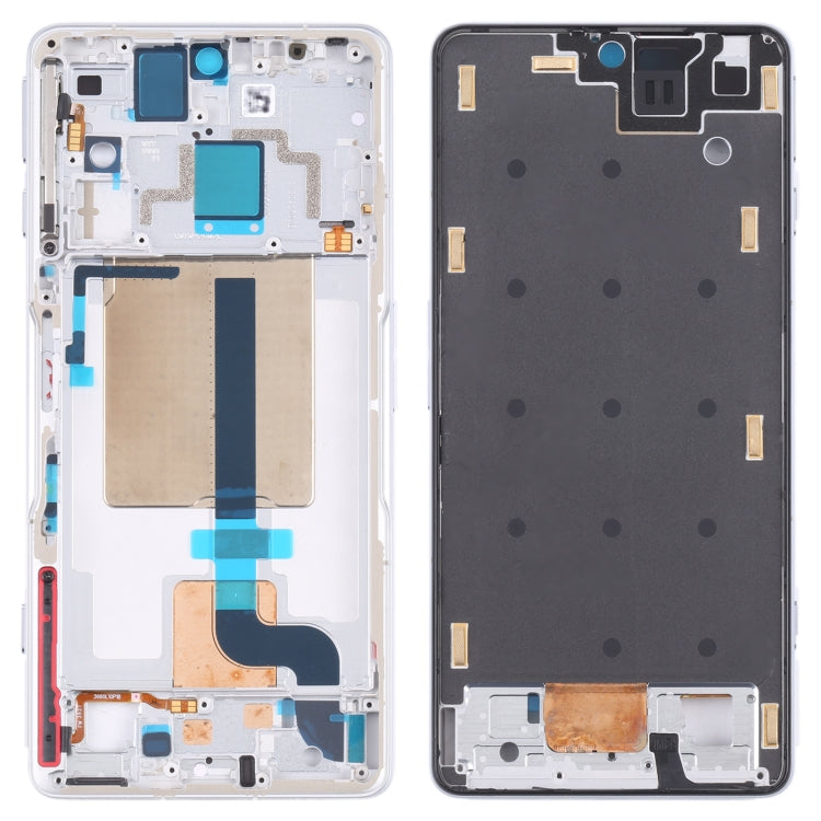 Front Housing LCD Frame Bezel Plate for Xiaomi Redmi K50 Gaming/Poco F4 GT(White) - Frame Bezel Plate by buy2fix | Online Shopping UK | buy2fix