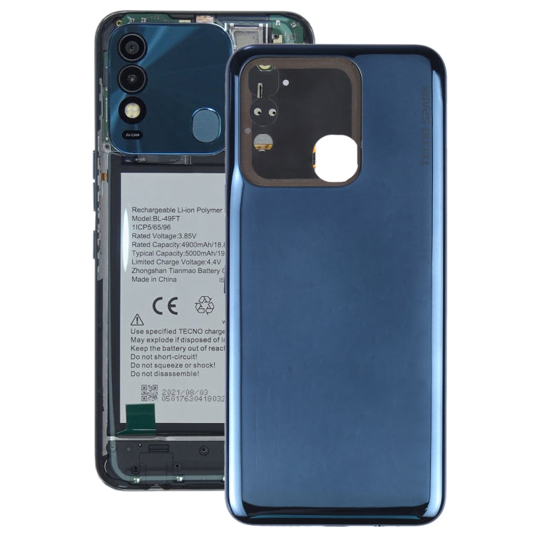 For Tenco Spark 8T KG6p Original Battery Back Cover (Dark Blue) - Back Cover by buy2fix | Online Shopping UK | buy2fix
