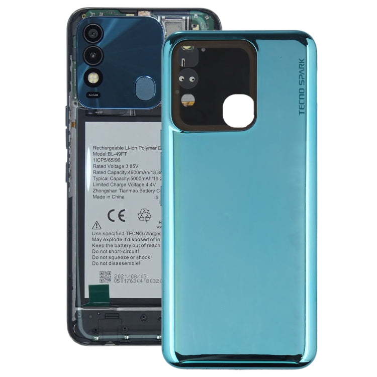 For Tenco Spark 8T KG6p Original Battery Back Cover (Green) - Back Cover by buy2fix | Online Shopping UK | buy2fix