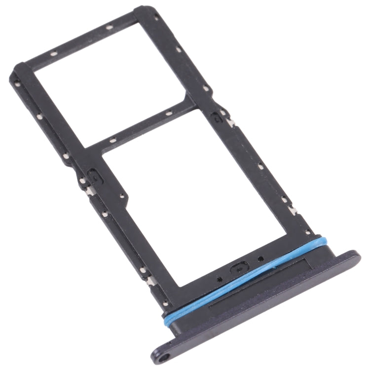 SIM Card Tray + Micro SD Card Tray for Motorola Edge 20 Lite (Black) - Card Socket by buy2fix | Online Shopping UK | buy2fix