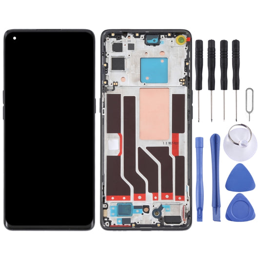 Original LCD Screen For OPPO Reno5 Pro 5G Digitizer Full Assembly with Frame (Black) - LCD Screen by buy2fix | Online Shopping UK | buy2fix