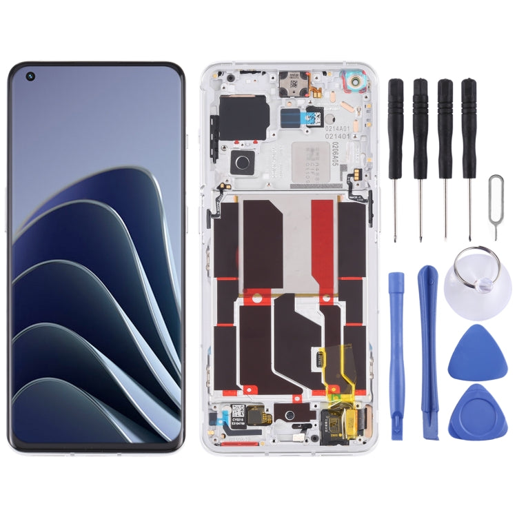 For OnePlus 10 Pro NE2210 Digitizer Full Assembly with Frame Original LCD Screen (Silver) - LCD Screen by buy2fix | Online Shopping UK | buy2fix