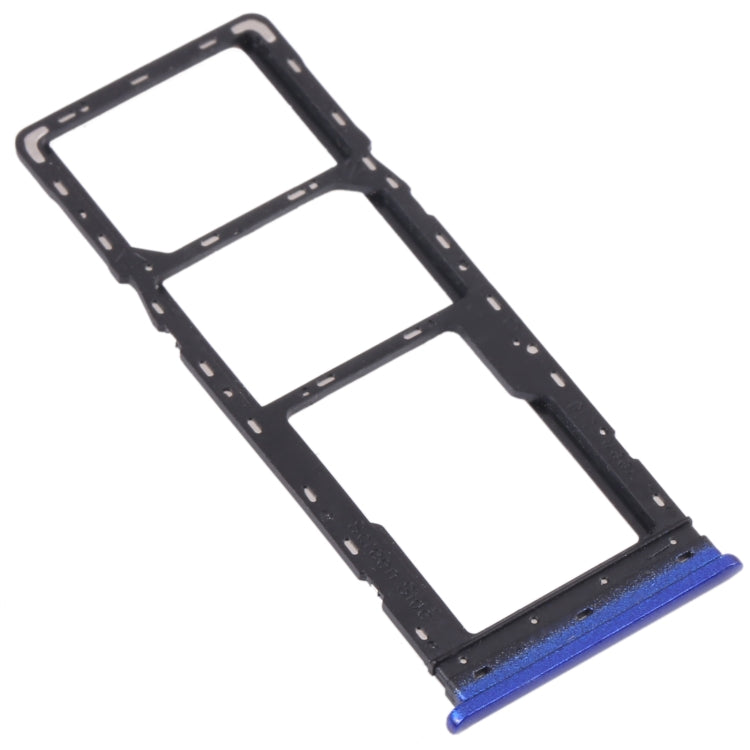 For Tecno Spark 4 Lite KC8S SIM Card Tray + SIM Card Tray + Micro SD Card Tray (Blue) - Card Tray by buy2fix | Online Shopping UK | buy2fix