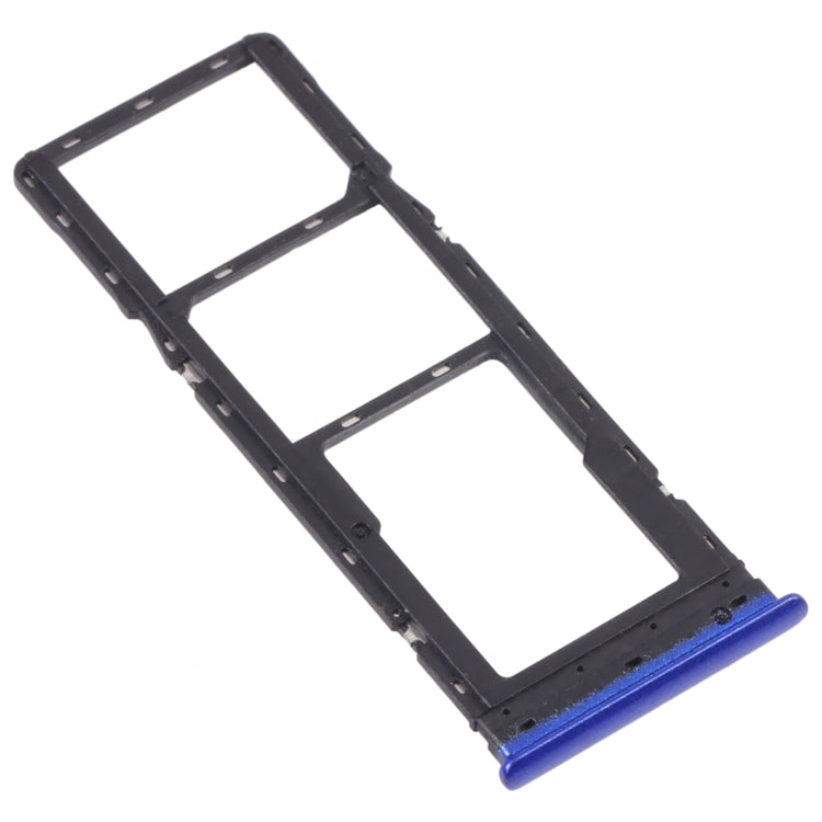 For Tecno Spark 4 Lite KC8S SIM Card Tray + SIM Card Tray + Micro SD Card Tray (Blue) - Card Tray by buy2fix | Online Shopping UK | buy2fix