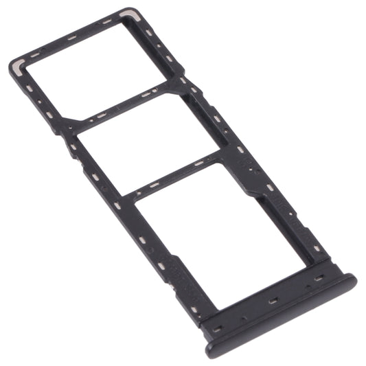 For Tecno Spark 7 KF6 SIM Card Tray + SIM Card Tray + Micro SD Card Tray (Black) by buy2fix