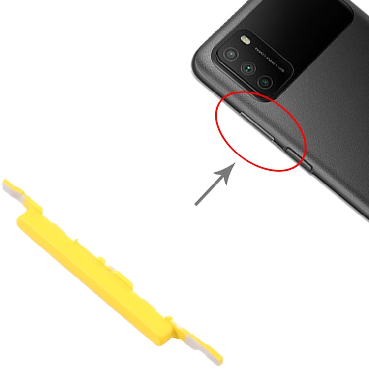 Volume Control Button for Xiaomi Poco M3 M2010J19CG M2010J19CI (Yellow) by buy2fix
