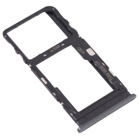 Original SIM Card Tray + Micro SD Card Tray for TCL 10L/10 Lite T770H T770B(Black) - For TCL by buy2fix | Online Shopping UK | buy2fix