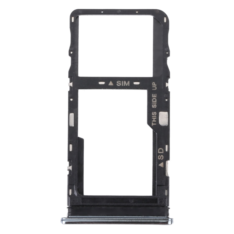 Original SIM Card Tray + Micro SD Card Tray for TCL 10L/10 Lite T770H T770B(Silver) - For TCL by buy2fix | Online Shopping UK | buy2fix