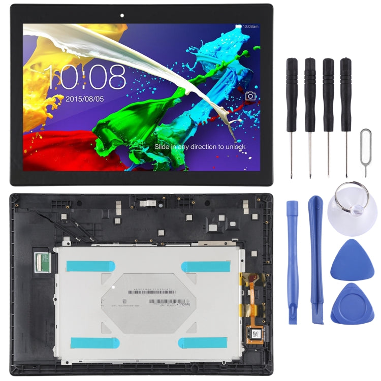OEM LCD Screen for Lenovo Tab 2 A10-70 A10-70F A10-70L Digitizer Full Assembly with Frame (Black) - LCD Screen by buy2fix | Online Shopping UK | buy2fix