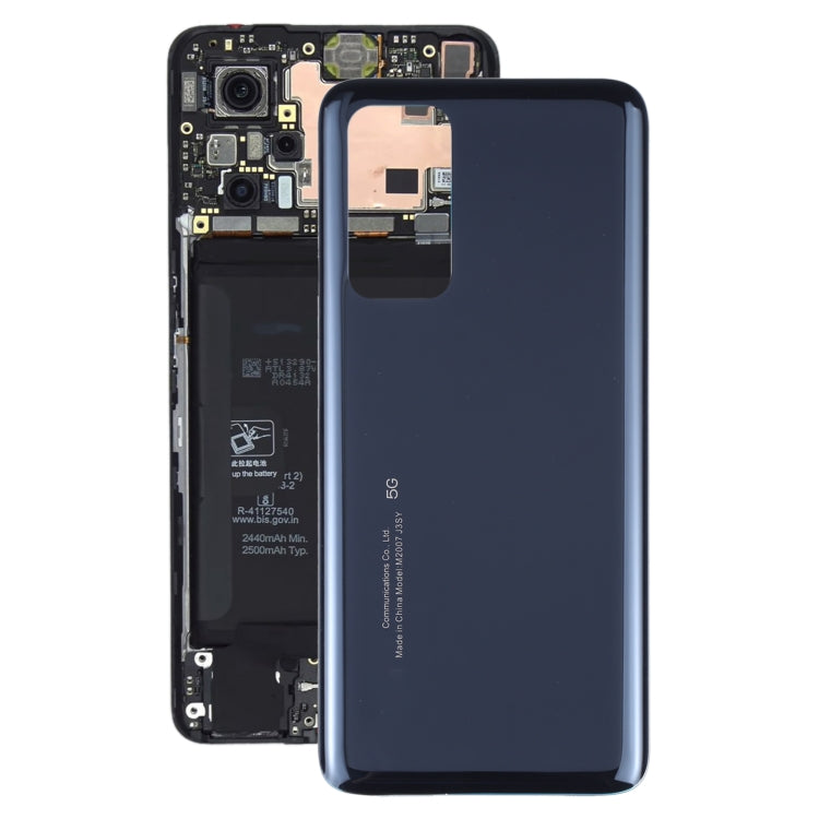 Glass Battery Back Cover for Xiaomi Mi 10T / Mi 10T Pro(Black) - Back Cover by buy2fix | Online Shopping UK | buy2fix