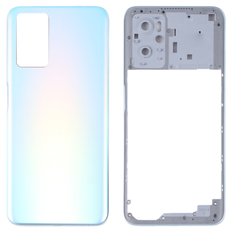 For OPPO A36/A76 Battery Back Cover with Middle Frame (Blue) - Back Cover by buy2fix | Online Shopping UK | buy2fix