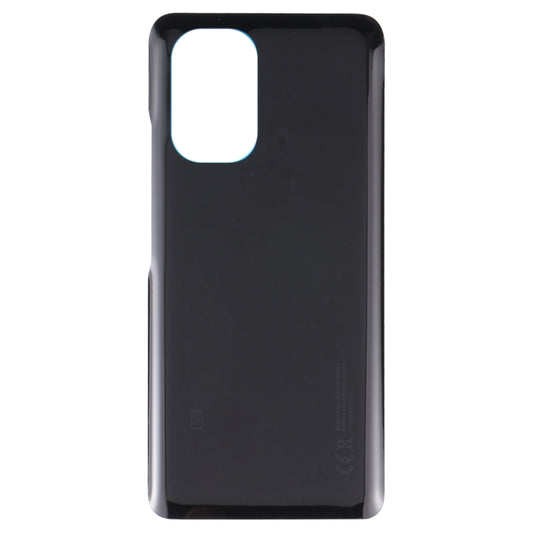 Glass Battery Back Cover for Xiaomi Poco F3(Black) - Back Cover by buy2fix | Online Shopping UK | buy2fix