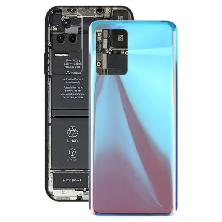 Glass Battery Back Cover for Xiaomi Redmi K50 / Redmi K50 Pro(Blue) - Back Cover by buy2fix | Online Shopping UK | buy2fix