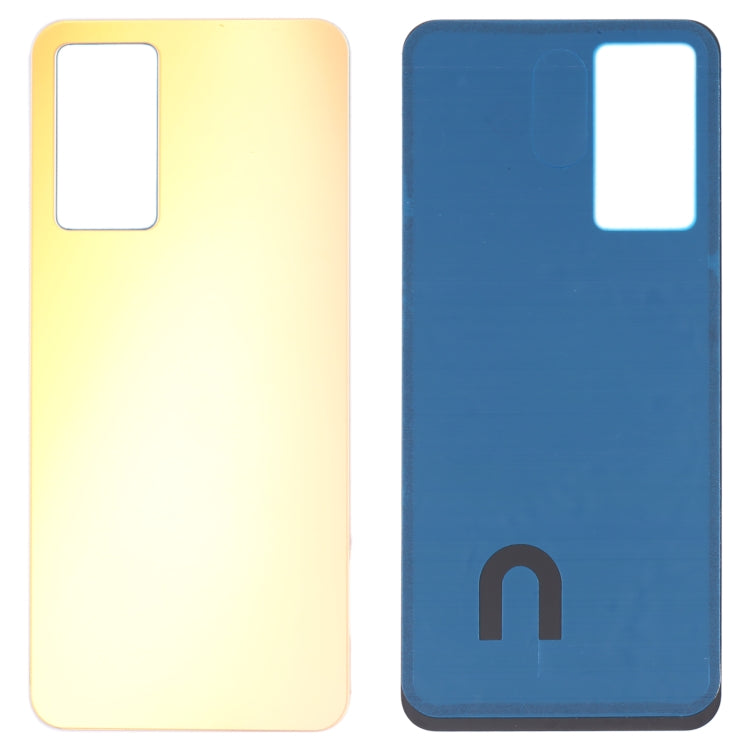 For vivo Y75 4G 2022/V23e Glass Battery Back Cover (Gold) - Back Cover by buy2fix | Online Shopping UK | buy2fix