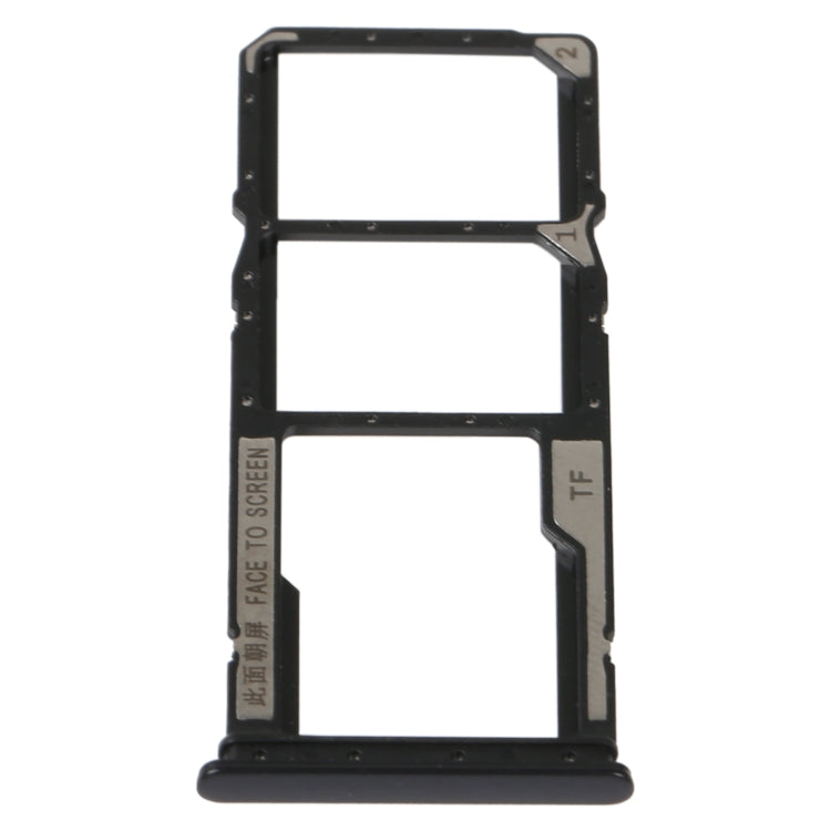 SIM Card Tray + SIM Card Tray + Micro SD Card Tray For Xiaomi Redmi 10C/Redmi 10 India/Poco C40(Black) - Card Tray by buy2fix | Online Shopping UK | buy2fix