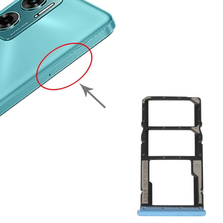 SIM Card Tray + SIM Card Tray + Micro SD Card Tray For Xiaomi Redmi 10 5G (Blue) by buy2fix