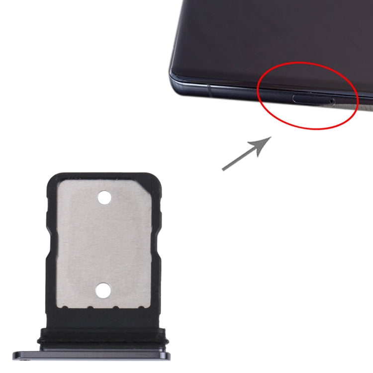 SIM Card Tray for Google Pixel 7 Pro (Black) - Card Tray by buy2fix | Online Shopping UK | buy2fix
