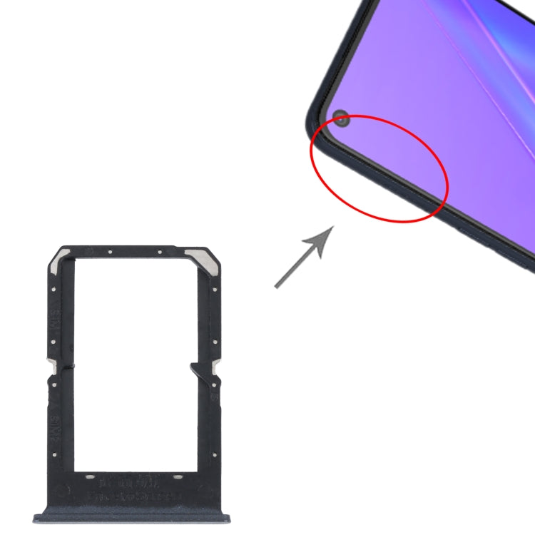 For OPPO A72 4G / A92 4G SIM Card Tray + SIM Card Tray (Black) - Card Tray by buy2fix | Online Shopping UK | buy2fix