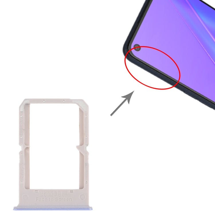 For OPPO A72 4G / A92 4G SIM Card Tray + SIM Card Tray (Purple) - Card Tray by buy2fix | Online Shopping UK | buy2fix