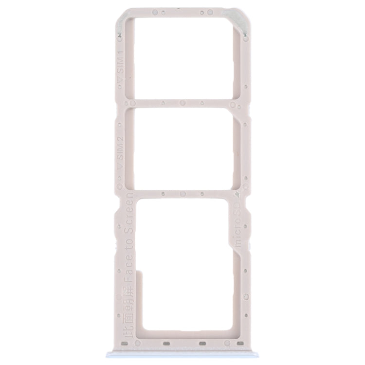For OPPO A52 4G SIM Card Tray + SIM Card Tray + Micro SD Card Tray (White) - Card Tray by buy2fix | Online Shopping UK | buy2fix