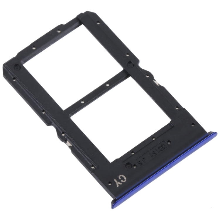 For OPPO Reno SIM Card Tray + SIM / Micro SD Card Tray (Blue) - Card Tray by buy2fix | Online Shopping UK | buy2fix