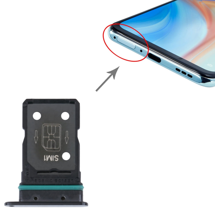 For OPPO Reno4 Pro 5G SIM Card Tray + SIM Card Tray (Black) - Card Tray by buy2fix | Online Shopping UK | buy2fix