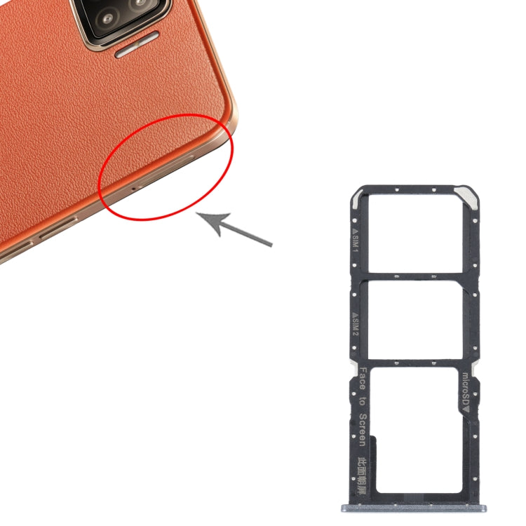 For OPPO A73 4G / F17 / A93 4G / A73 5G SIM Card Tray + SIM Card Tray + Micro SD Card Tray (Black) - Card Tray by buy2fix | Online Shopping UK | buy2fix