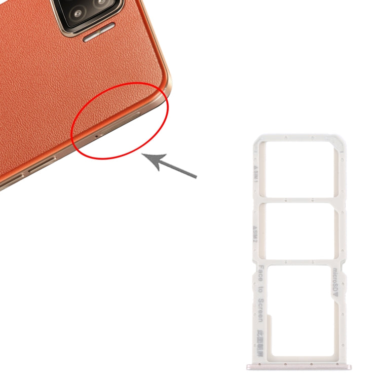 For OPPO A73 4G / F17 / A93 4G / A73 5G SIM Card Tray + SIM Card Tray + Micro SD Card Tray (Gold) - Card Tray by buy2fix | Online Shopping UK | buy2fix