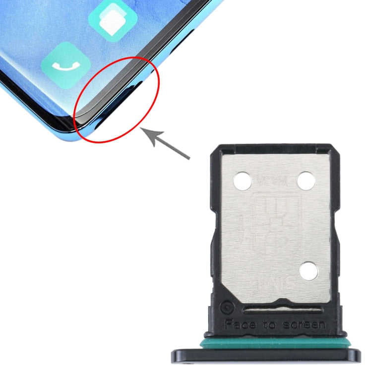 For OPPO Reno5 Pro 5G SIM Card Tray + SIM Card Tray (Black) - Card Tray by buy2fix | Online Shopping UK | buy2fix