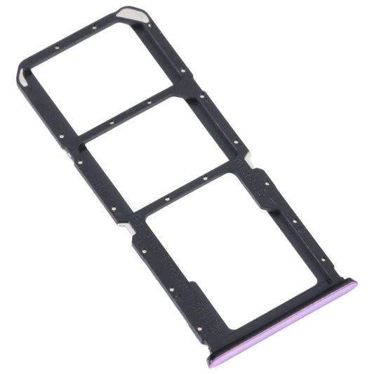 For OPPO Reno5 Lite / Reno5 F / A94 4G SIM Card Tray + SIM Card Tray + Micro SD Card Tray (Purple) by buy2fix