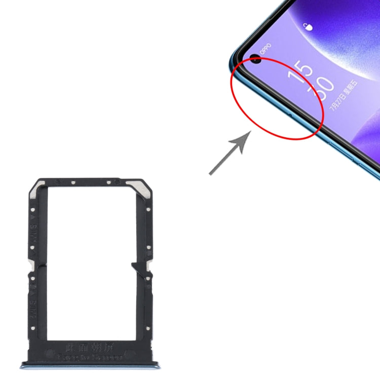 For OPPO Reno5 4G SIM Card Tray + SIM Card Tray (Silver) - Card Tray by buy2fix | Online Shopping UK | buy2fix