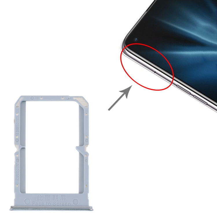 For OPPO K9 SIM Card Tray + SIM Card Tray (Silver) - Card Tray by buy2fix | Online Shopping UK | buy2fix