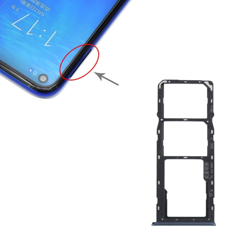 For OPPO A16K SIM Card Tray + SIM Card Tray + Micro SD Card Tray (Black) by buy2fix