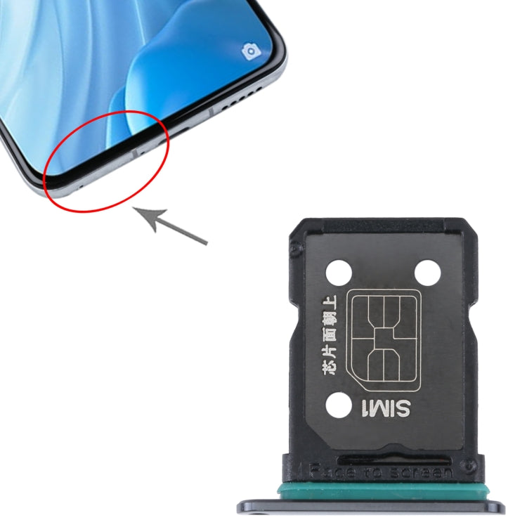 For OPPO Reno7 SE 5G SIM Card Tray + SIM Card Tray (Black) - Card Tray by buy2fix | Online Shopping UK | buy2fix