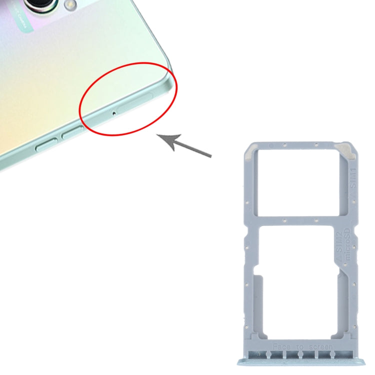 For OPPO A96 China SIM Card Tray + SIM / Micro SD Card Tray (Green) - Card Tray by buy2fix | Online Shopping UK | buy2fix