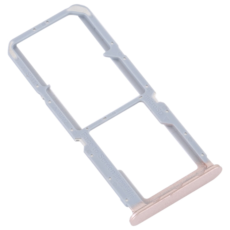 For OPPO Reno7 Z 5G / Reno7 Lite / Reno8 Lite / F21 Pro 5G SIM Card Tray + SIM Card Tray + Micro SD Card Tray (Gold) - Card Tray by buy2fix | Online Shopping UK | buy2fix