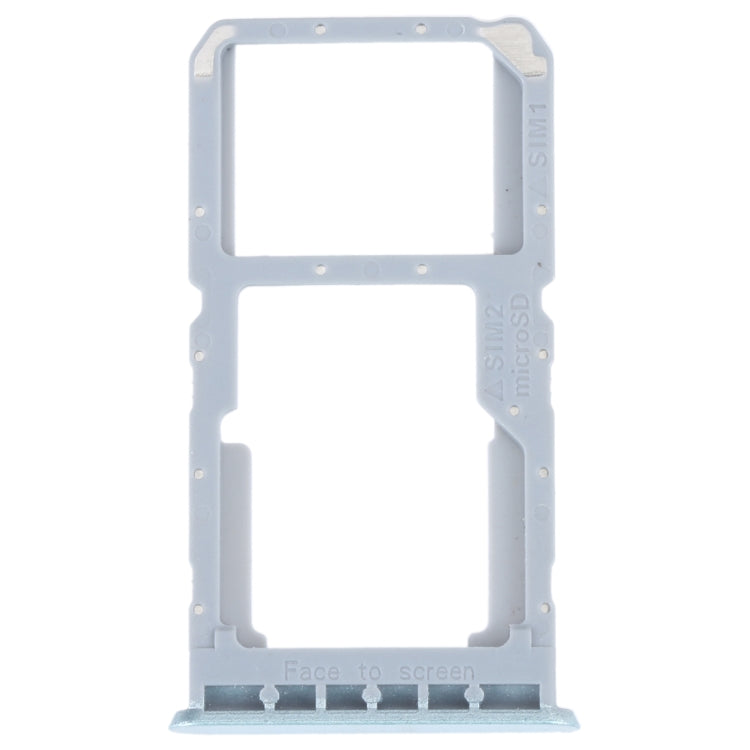 For OPPO A96 4G SIM Card Tray + SIM / Micro SD Card Tray (Blue) - Card Tray by buy2fix | Online Shopping UK | buy2fix