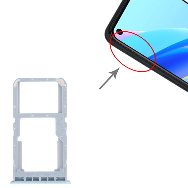 For OPPO A96 4G SIM Card Tray + SIM / Micro SD Card Tray (Blue) - Card Tray by buy2fix | Online Shopping UK | buy2fix