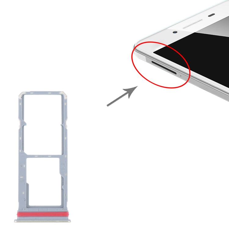 For vivo Y35 4G SIM Card Tray + SIM Card Tray + Micro SD Card Tray (Gold) - Card Tray by buy2fix | Online Shopping UK | buy2fix