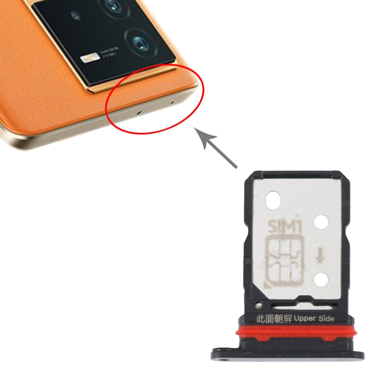 For vivo iQOO Neo6 SIM Card Tray + SIM Card Tray (Black) - Card Tray by buy2fix | Online Shopping UK | buy2fix