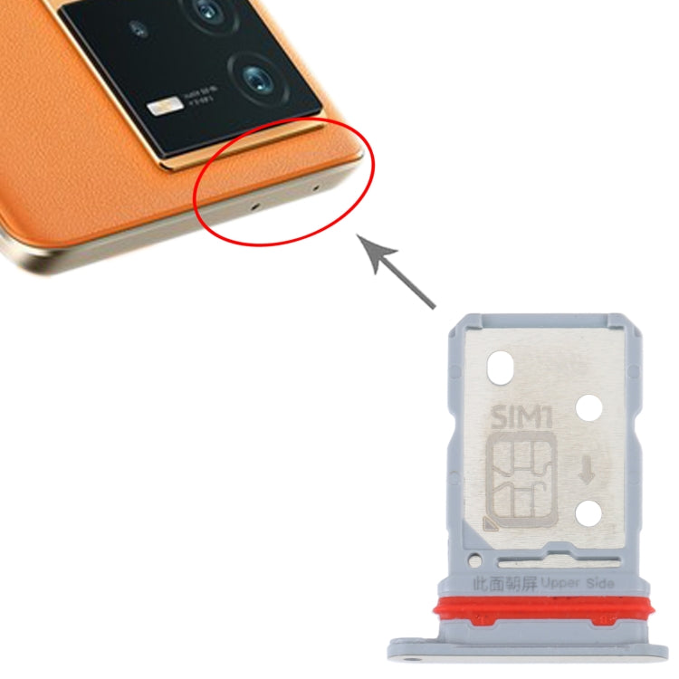 For vivo iQOO Neo6 SIM Card Tray + SIM Card Tray (Gold) - Card Tray by buy2fix | Online Shopping UK | buy2fix