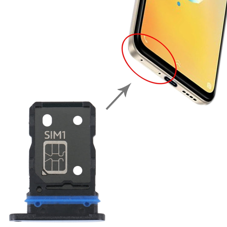 For vivo S15e SIM Card Tray + SIM Card Tray (Blue) - Card Tray by buy2fix | Online Shopping UK | buy2fix