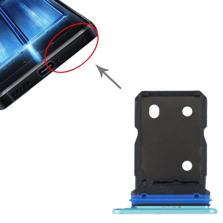 For vivo X80 SIM Card Tray + SIM Card Tray (Green) - Card Tray by buy2fix | Online Shopping UK | buy2fix