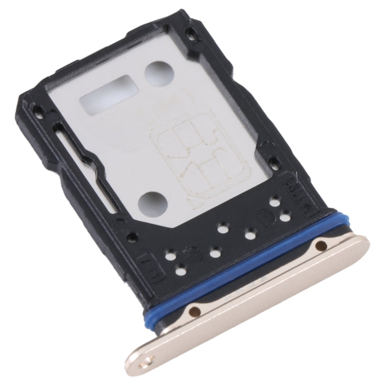 For vivo S15 SIM Card Tray + SIM Card Tray (Gold) - Card Tray by buy2fix | Online Shopping UK | buy2fix