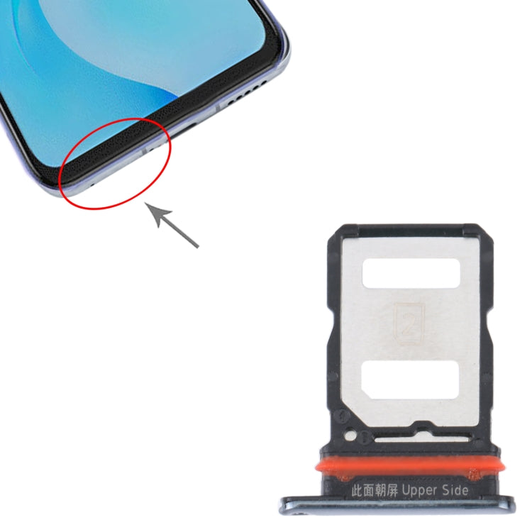 For vivo S7 / V20 Pro SIM Card Tray + SIM Card Tray (Black) - Card Tray by buy2fix | Online Shopping UK | buy2fix
