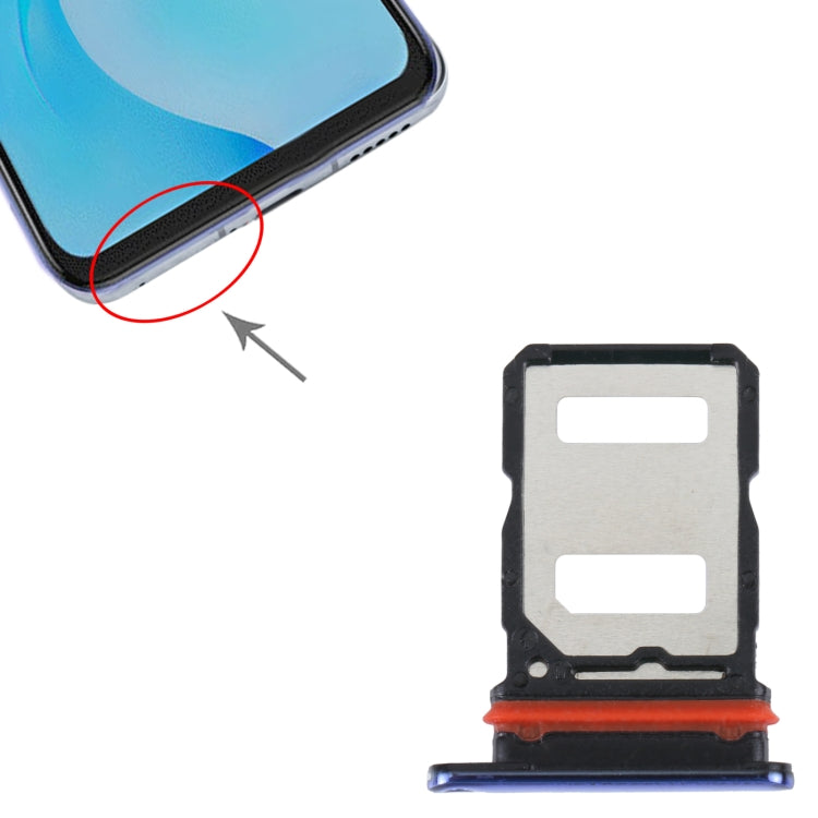 For vivo S7 / V20 Pro SIM Card Tray + SIM Card Tray (Blue) - Card Tray by buy2fix | Online Shopping UK | buy2fix