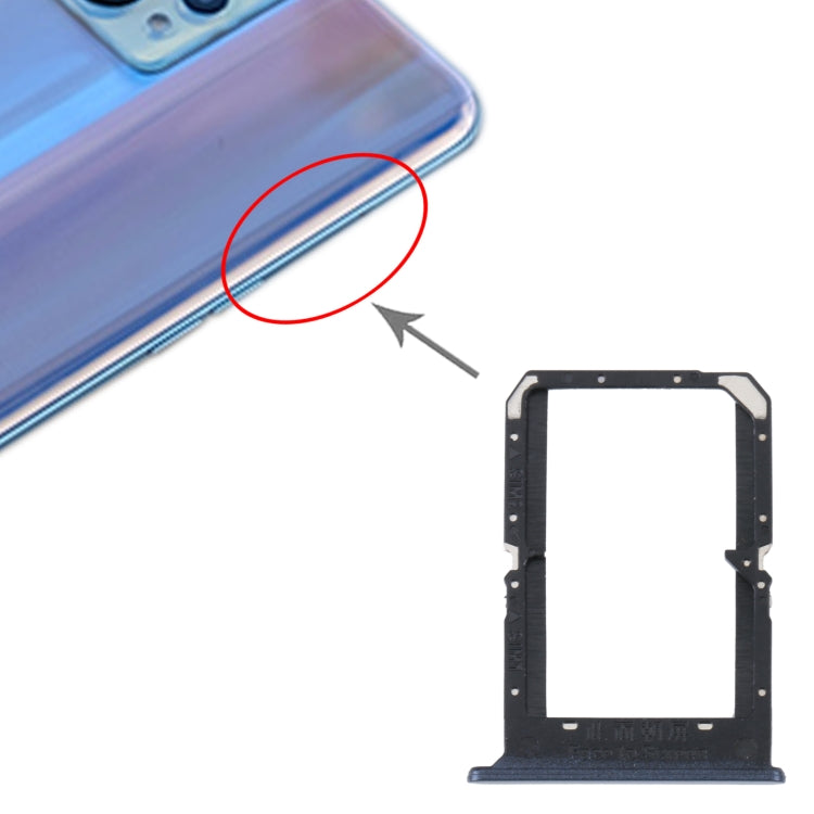 For Realme 9 Pro+ SIM Card Tray + SIM Card Tray (Black) - Card Tray by buy2fix | Online Shopping UK | buy2fix