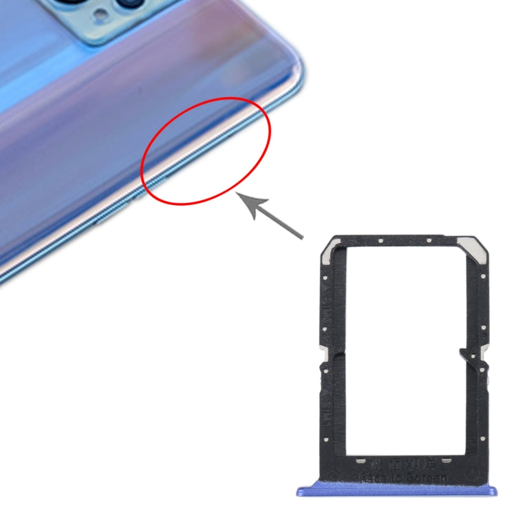 For Realme 9 Pro+ SIM Card Tray + SIM Card Tray (Blue) - Card Tray by buy2fix | Online Shopping UK | buy2fix