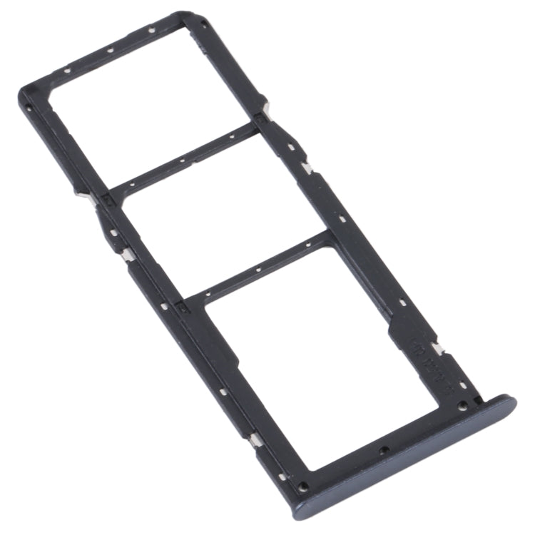 For Realme C35 SIM Card Tray + SIM Card Tray + Micro SD Card Tray (Black) - Card Tray by buy2fix | Online Shopping UK | buy2fix